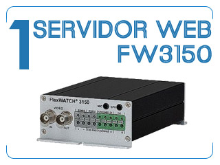 Servidor video web para 1 c&aacute;maras Flexwatch 3150.