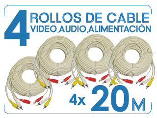 100 Metros de cable combinado video + alimentaci&oacute;n