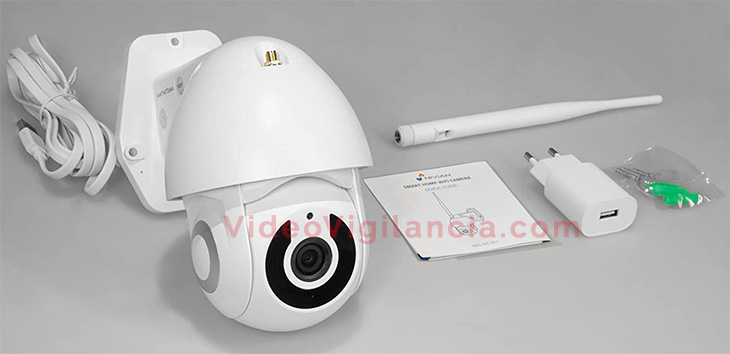 Cámara IP Wifi incluye todo lo que necesita para su instalación y puesta en marcha.