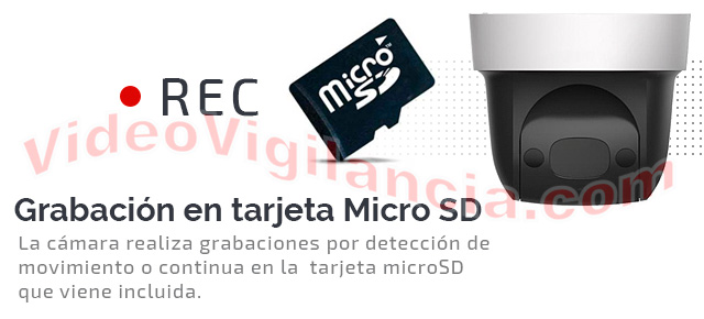 Cámara IP domo Full HD con grabación en tarjeta de memoria microSD