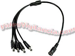 CABLE ALIMENTACION CUADRUPLE MACHO 2,1