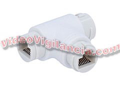 CONECTOR TRIPLE RJ45 EN T PARA EXTERIOR