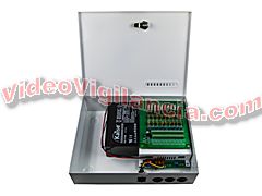 FUENTE ALIMENTACIÓN 12V / 20A Y 18 SALIDAS CON BATERÍA