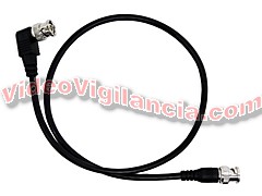 CABLE VÍDEO RG59 60 CM BNC MACHO A BNC MACHO EN L 