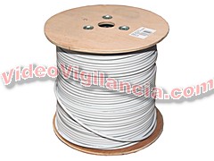 ROLLO 300 METROS CABLE RG59 FUNDA COLOR BLANCO