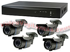 KIT VIGILANCIA FULL HD 4 CÁMARAS VARIFOCALES EXTERIOR 