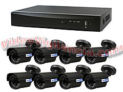 KIT VIDEOVIGILANCIA TVI FULL HD 1080P 8 CÁMARAS EXTERIOR