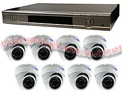 KIT VIDEOVIGILANCIA FULL HD 1080P 8 CÁMARAS AMPLIABLE