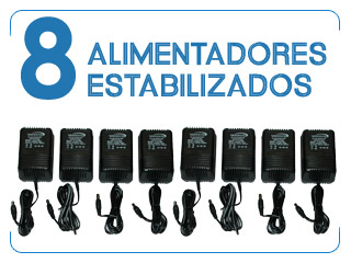4 Alimentadores 12 V estabilizados para camara de video