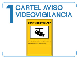 Cartel de cumplimiento de normativa videovigilancia.