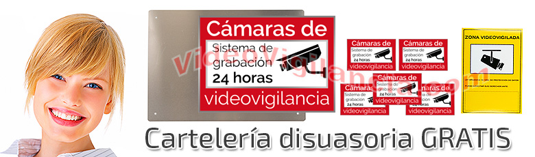 Carteles gratis con el kit videovigilancia exterior