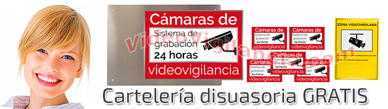 Cartelería disuasorio incluidos en su kit de videovigilancia 5 Megapíxeles