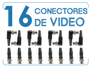 8 Conectores video BNC RG59 tornillo