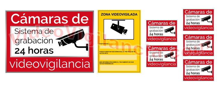 Cartelería homologada y disuasoria gratis con su kit de videovigilancia IP inalámbrico. 