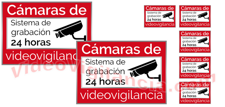 Carteles gratis incluidos con el pack de videovigilancia IP Wifi