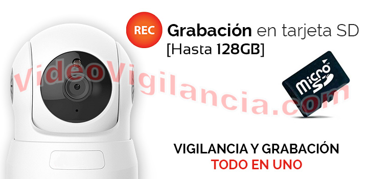 Cámara IP Wifi HD con movimiento y grabación en tarjeta SIM