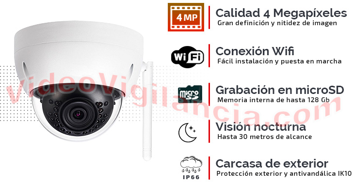 CÁMARA DOMO WIFI CON GRABACIÓN