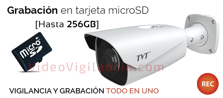 Cámara IP 4 Mp y detección facial con grabación en tarjeta microSD