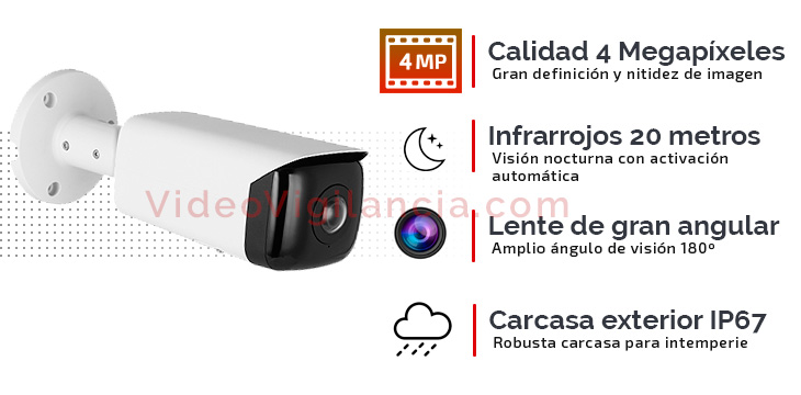 Cámara IP DAHUA 4 megapíxeles con imagen panorámica y WizSense