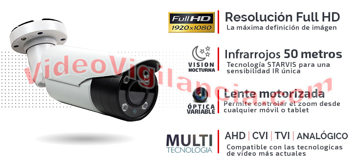 Cámara Full HD 1080P alta sensibilidad Starlight/Starvis