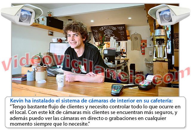 Videovigilancia Full HD idónea para negocios y locales comerciales.