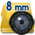 Lente de 8 mm