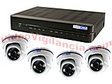 KIT VIDEOVIGILANCIA 4 CÁMARAS IP CON GRABACIÓN