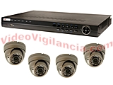 KIT VIDEOVIGILANCIA 4 CÁMARAS HD-SDI 1080P DOMO VARIFOCAL