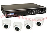 KIT VIGILANCIA INTERNET 4 CÁMARAS INFRARROJOS INTERIOR