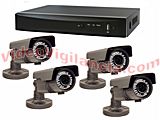 KIT VIGILANCIA POR INTERNET 4 CÁMARAS VARIFOCALES EXTERIOR