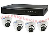 KIT VIDEOVIGILANCIA 4 CÁMARAS AMPLIABLE HD