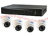 KIT VIGILANCIA TVI 4 CÁMARAS DOMO VARIFOCALES