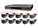 KIT VIGILANCIA FULL HD 10 CÁMARAS VARIFOCALES EXTERIOR
