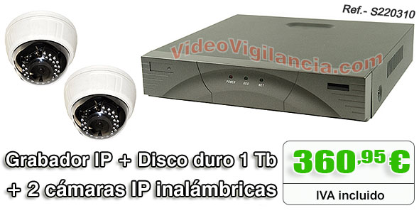 Videovigilancia IP sin cables con grabación.