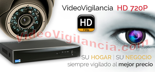 Kits de videovigilancia analógica con grabación y conexión a Internet.