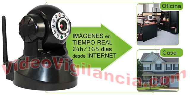 La cámara IP inalámbrica con movimiento y visión nocturna S120307 le ofrece imagenes de calidad, en tiempo real, a través de Internet.